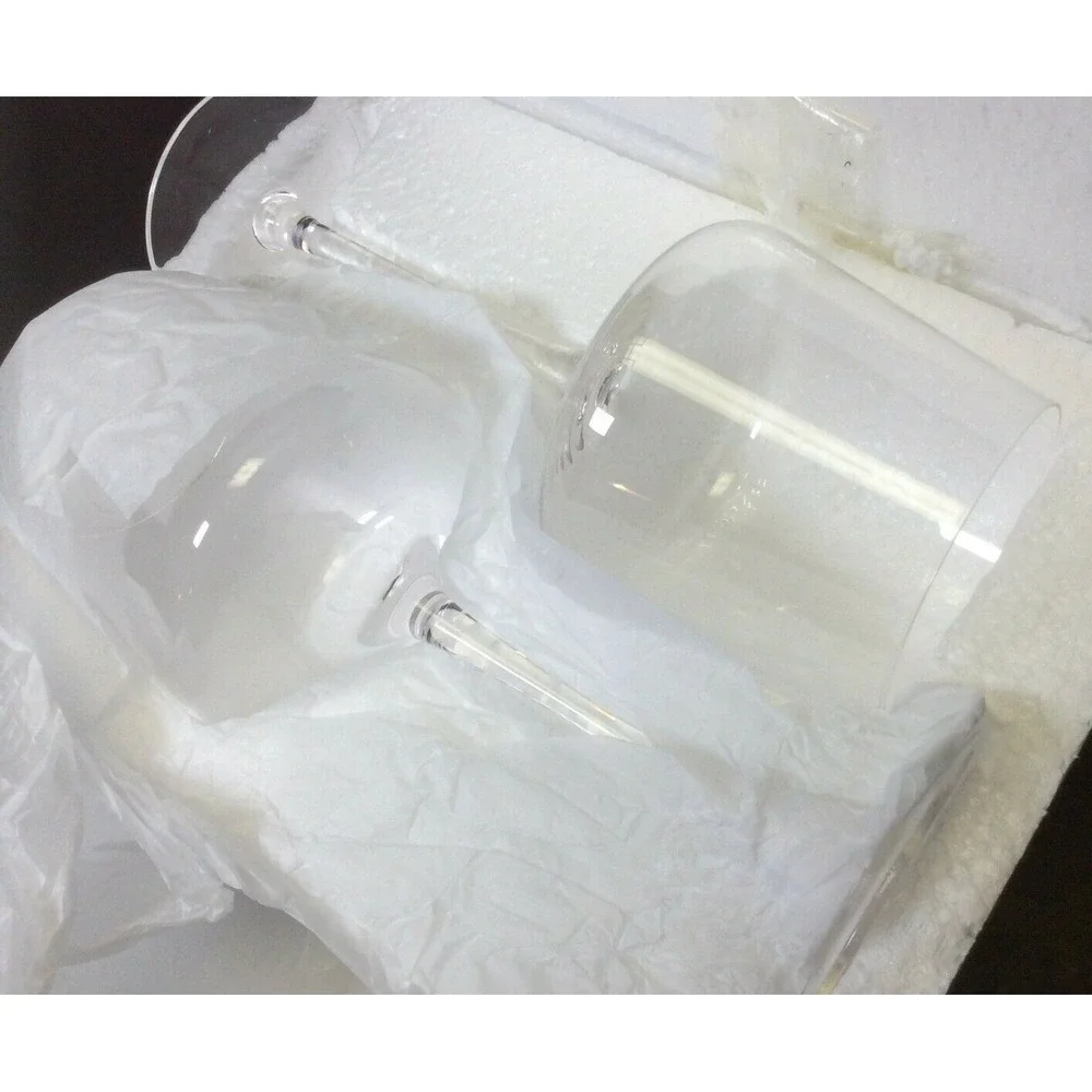 Collectible Luxbe high end crystal wine glasses, set of 4 new in box - T1383